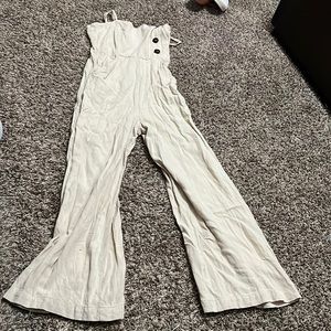 Tan Buttoned Jumpsuit